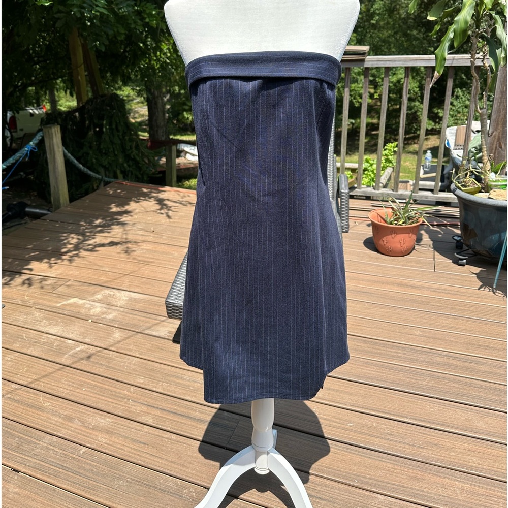 Wild Fable‎ strapless navy pine stripes size XL NWT
